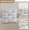 Sorbus Dresser with 8 Drawers - Storage Chest Organizer with Steel Frame, Wood Top, Handles, Fabric Bins